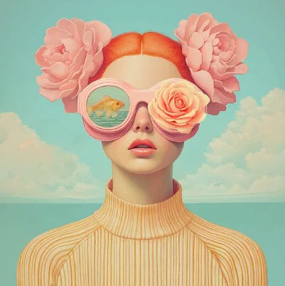 Mirjam Duizendstra's Artwork Surrealism Color Art Posters Prints Mysterious Aesthetic Woman Portrait Canvas Painting Home Decor