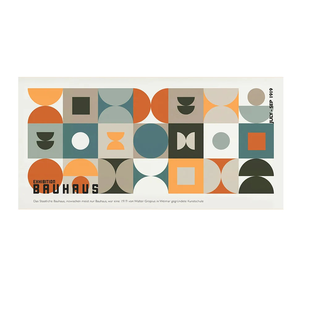 Bauhaus Minimalist Retro Wall Art Bauhaus Abstract Art Posters Geometric Bauhaus Canvas Painting for Living Room Bauhaus Poster