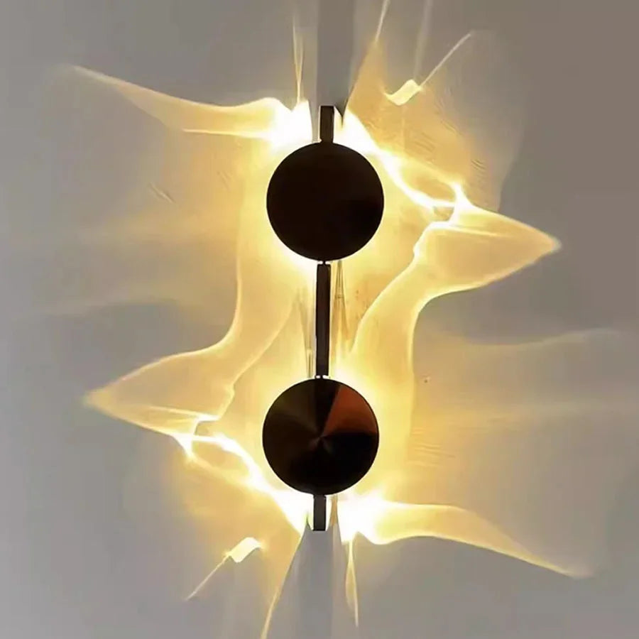 Ripple LED Wall Lamps Bedroom Bedside Shadow Sconces Light Stailess Steel