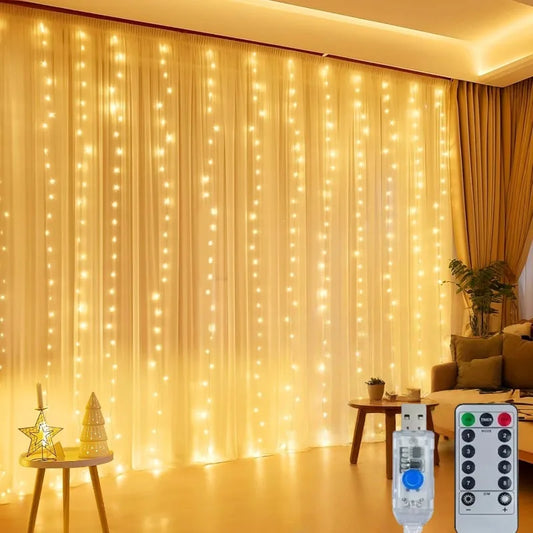 Remote Curtain Fairy Lights
