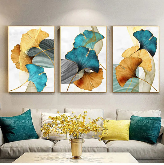 Abstract Plant Leaf Canvas