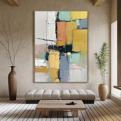 Textured Geometric Canvas Art