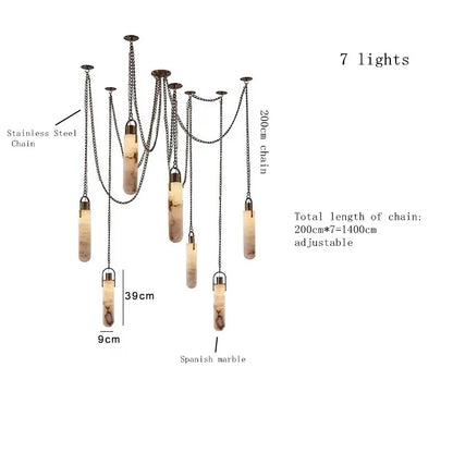 Marble Multi Pendant Chandelier