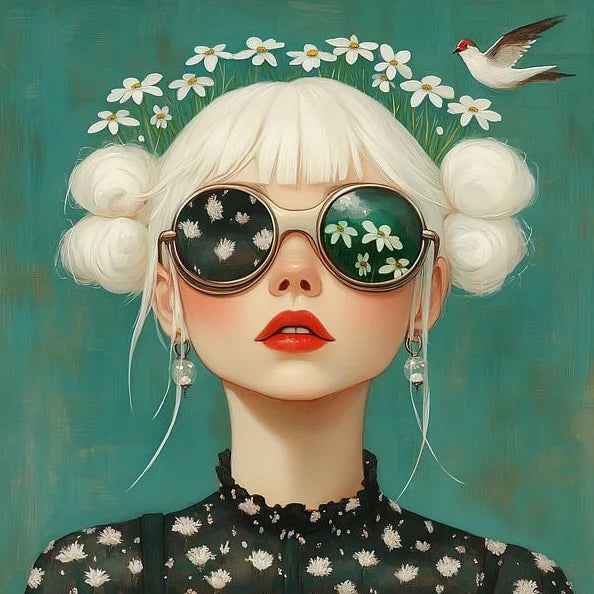 Mirjam Duizendstra's Artwork Surrealism Color Art Posters Prints Mysterious Aesthetic Woman Portrait Canvas Painting Home Decor