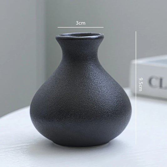 Matte Black Vase Set