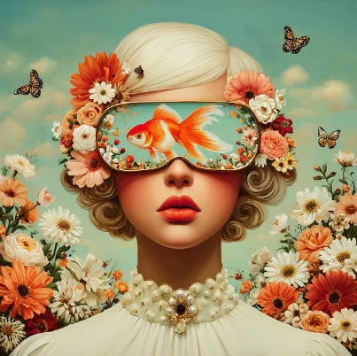Mirjam Duizendstra's Artwork Surrealism Color Art Posters Prints Mysterious Aesthetic Woman Portrait Canvas Painting Home Decor