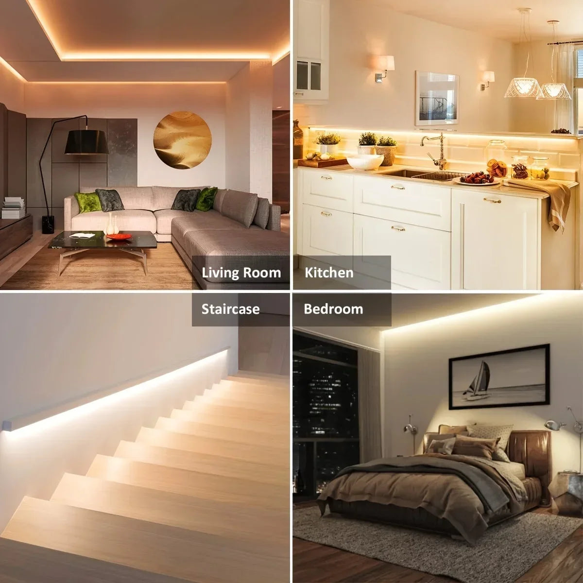 5V USB LED Strip Light Flexible Cuttable Light with Adhesive White/Warm White for TV Backlight Cabinet Bedroom Home Decoration