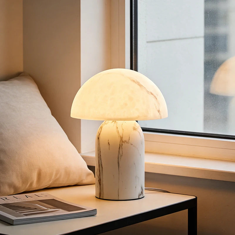 Marble Pattern Mushroom Lamp