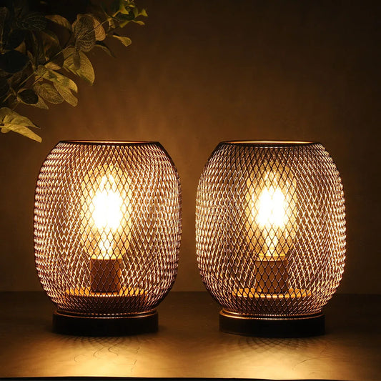 Metal Cage Lantern Lamp