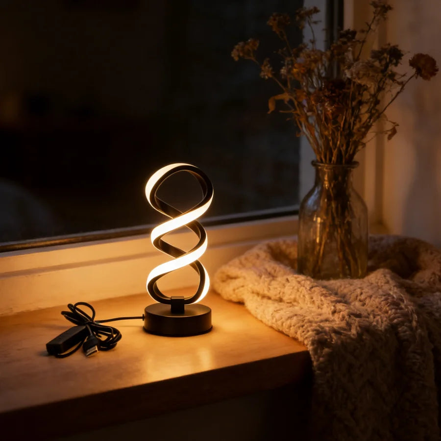 1PC Creative Modern Artistic Desk Lamp, Powered by USB - Three-color Lighting, Suitable for Various Occasions