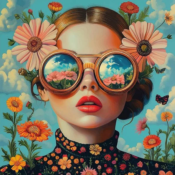 Mirjam Duizendstra's Artwork Surrealism Color Art Posters Prints Mysterious Aesthetic Woman Portrait Canvas Painting Home Decor