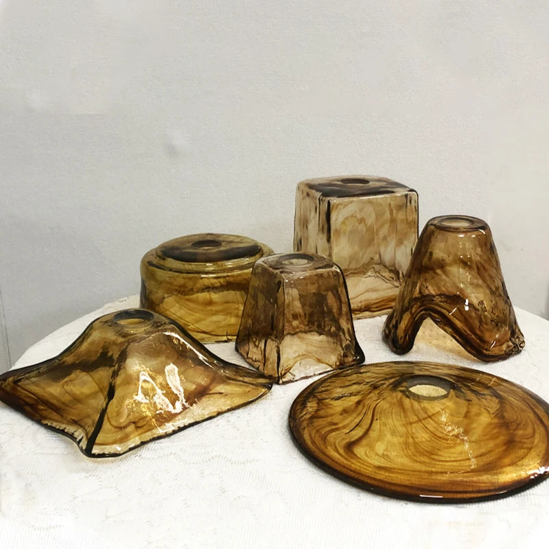 Brass Glass Wall Lamp