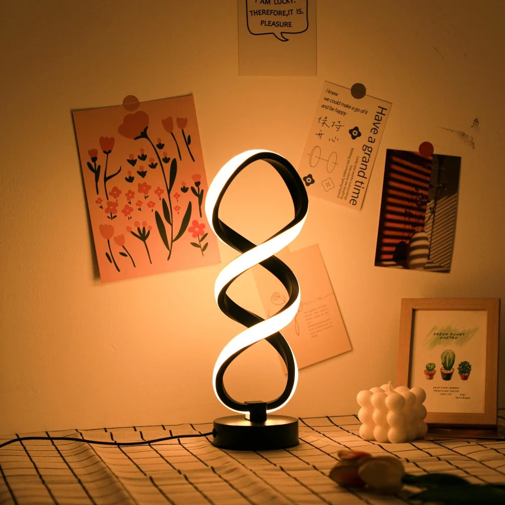1PC Creative Modern Artistic Desk Lamp, Powered by USB - Three-color Lighting, Suitable for Various Occasions