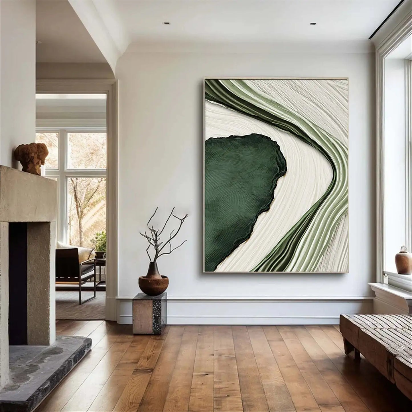 Green Gold Canvas Art
