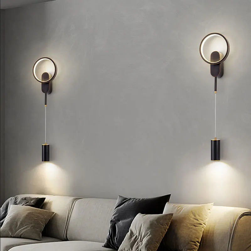 Best-selling bedroom bedside wall lamp modern light luxury living room background wall aisle lamp net red hotel villa decoration