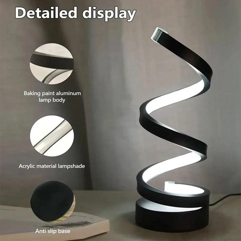 Modern Bedside Night Light Lamp Usb Dimmable Led Lights 3D Ring Night Lights For Bedroom Desk Clip Night Lamp With Dimmer