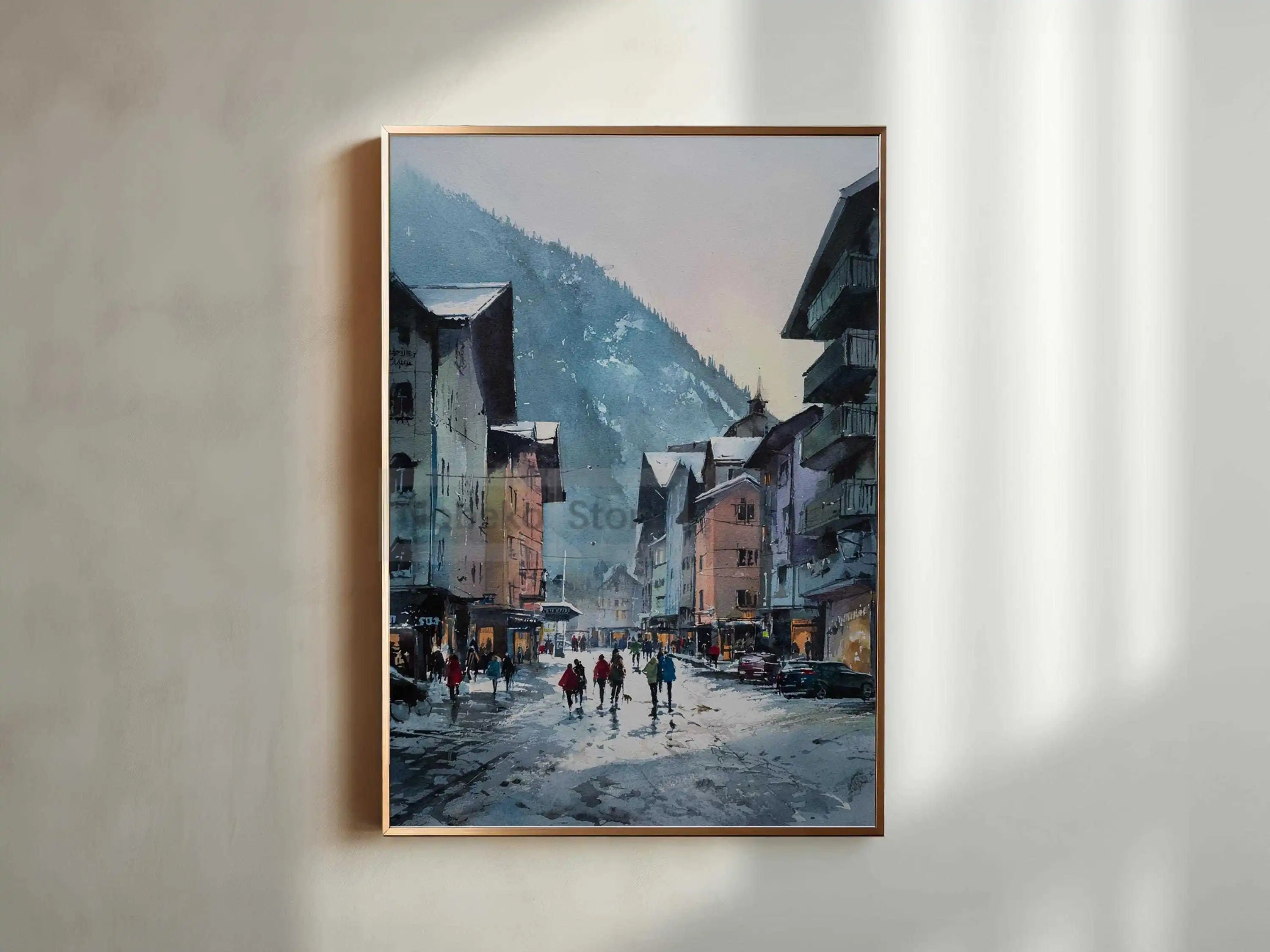 Austria Modern Watercolor Travel Poster Europe Landscape Prints Canvas Painting Wall Art Pictures Home Living Room Decoration