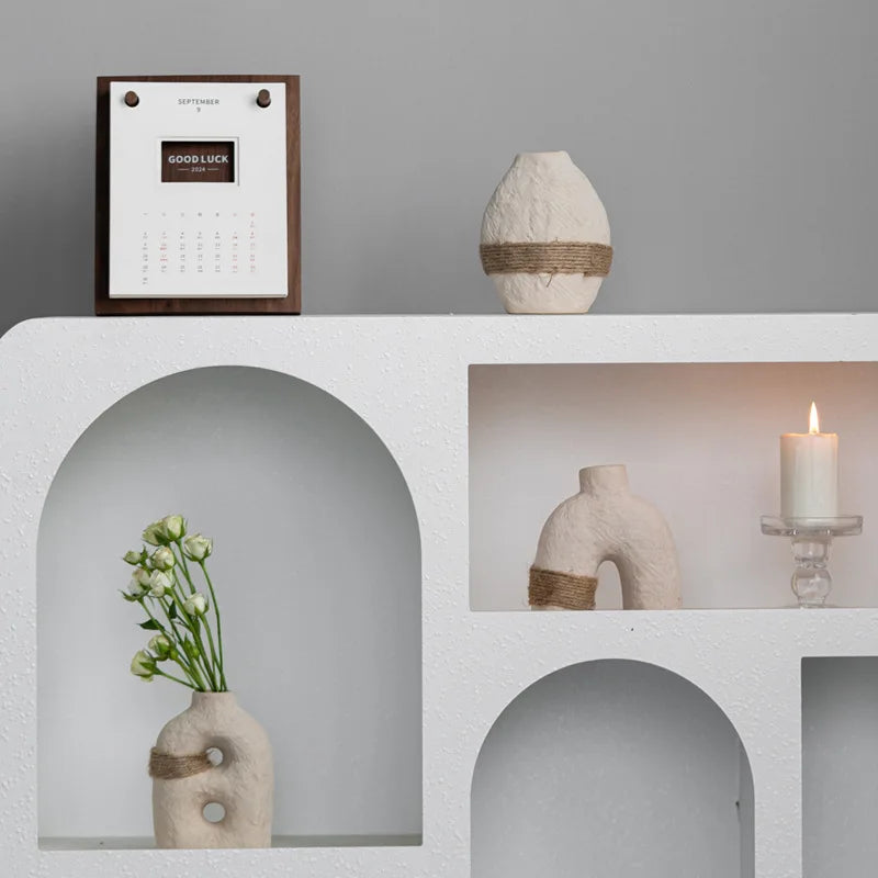 Earth Tone Lace Vase