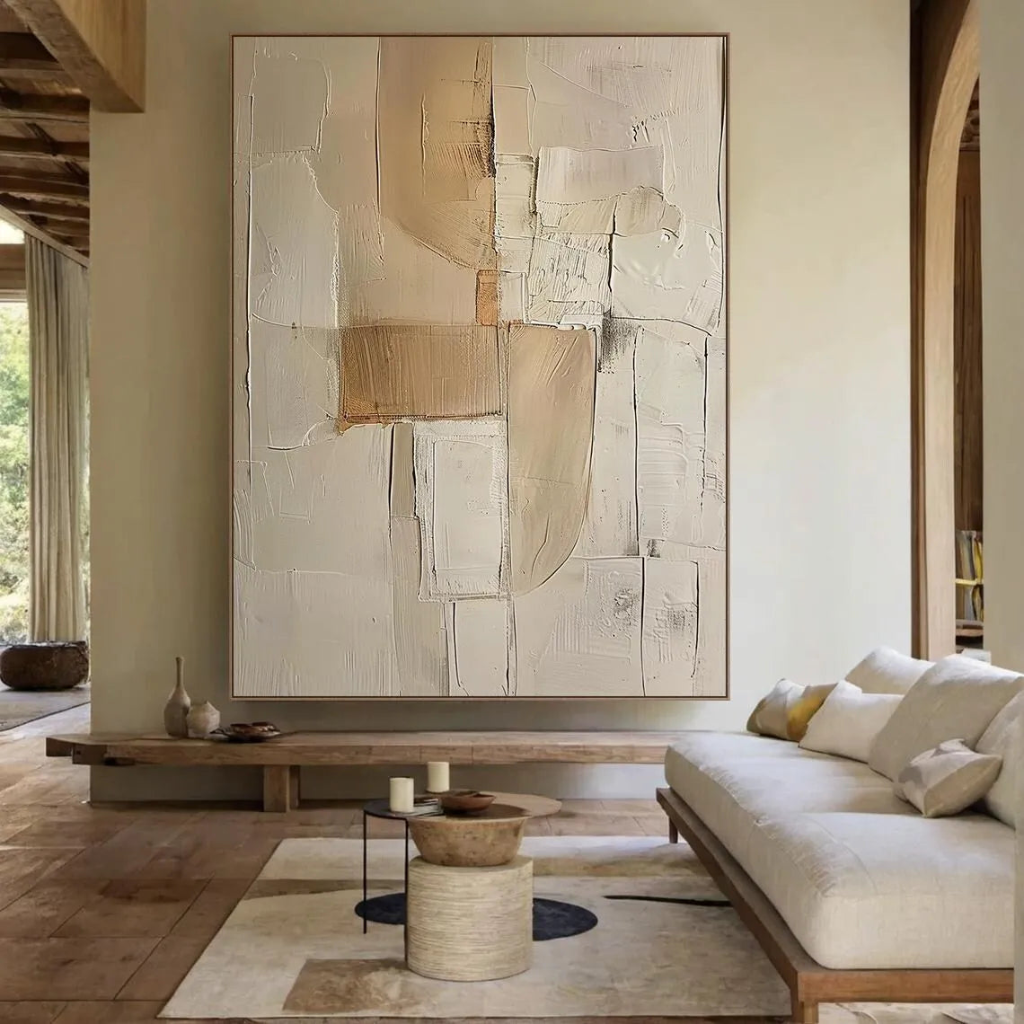 Textured Geometric Canvas Art