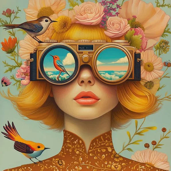Mirjam Duizendstra's Artwork Surrealism Color Art Posters Prints Mysterious Aesthetic Woman Portrait Canvas Painting Home Decor