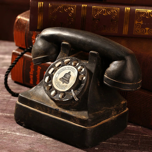 Vintage Telephone Resin Decor