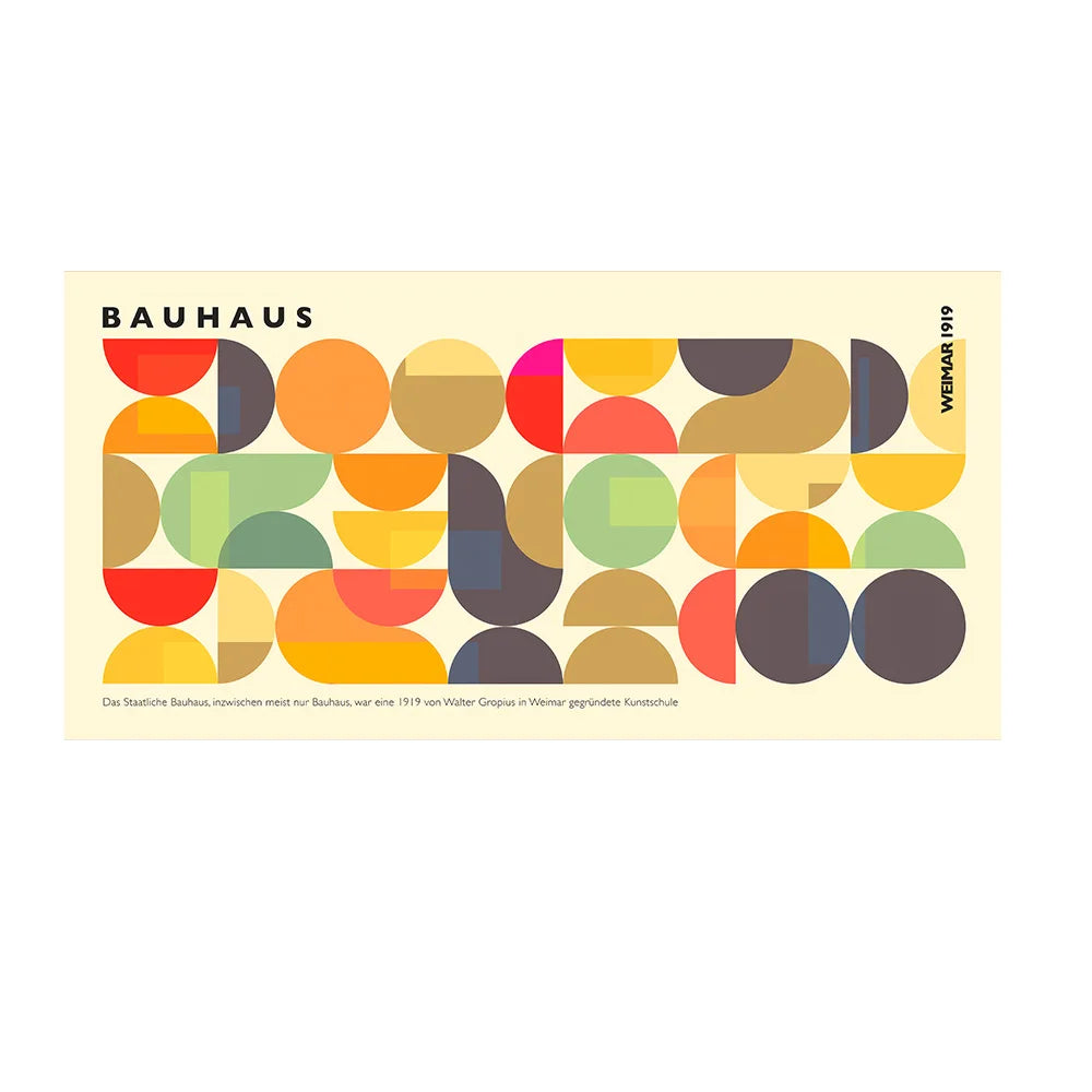 Bauhaus Minimalist Retro Wall Art Bauhaus Abstract Art Posters Geometric Bauhaus Canvas Painting for Living Room Bauhaus Poster