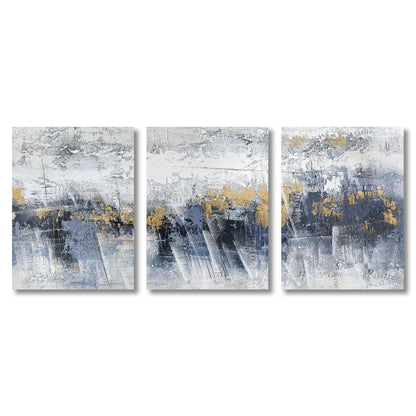 Blue Gold Abstract Prints