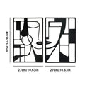 Violaura Abstract Metal Wall Art - Easy to Install Hanging Geometric, Lines, Shapes, Artistic, Bedroom, Blacksmith, Handcrafted