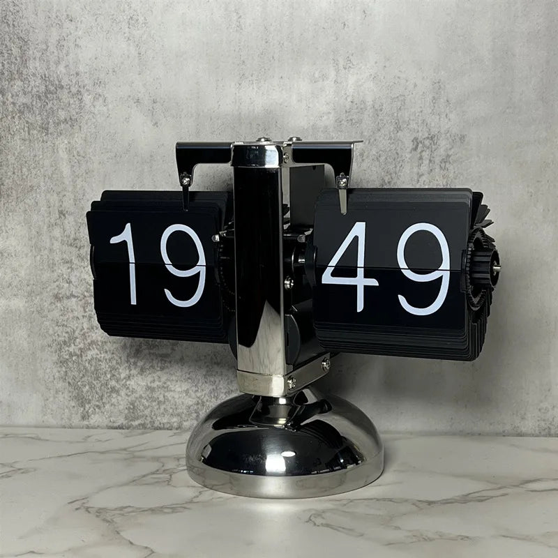 Flip Clock Vintage Desk Clocks Retro Flip Down Clocks-Battery Powered Internal Operated Flip Flop Watch Home & Office Décor 탁상시계