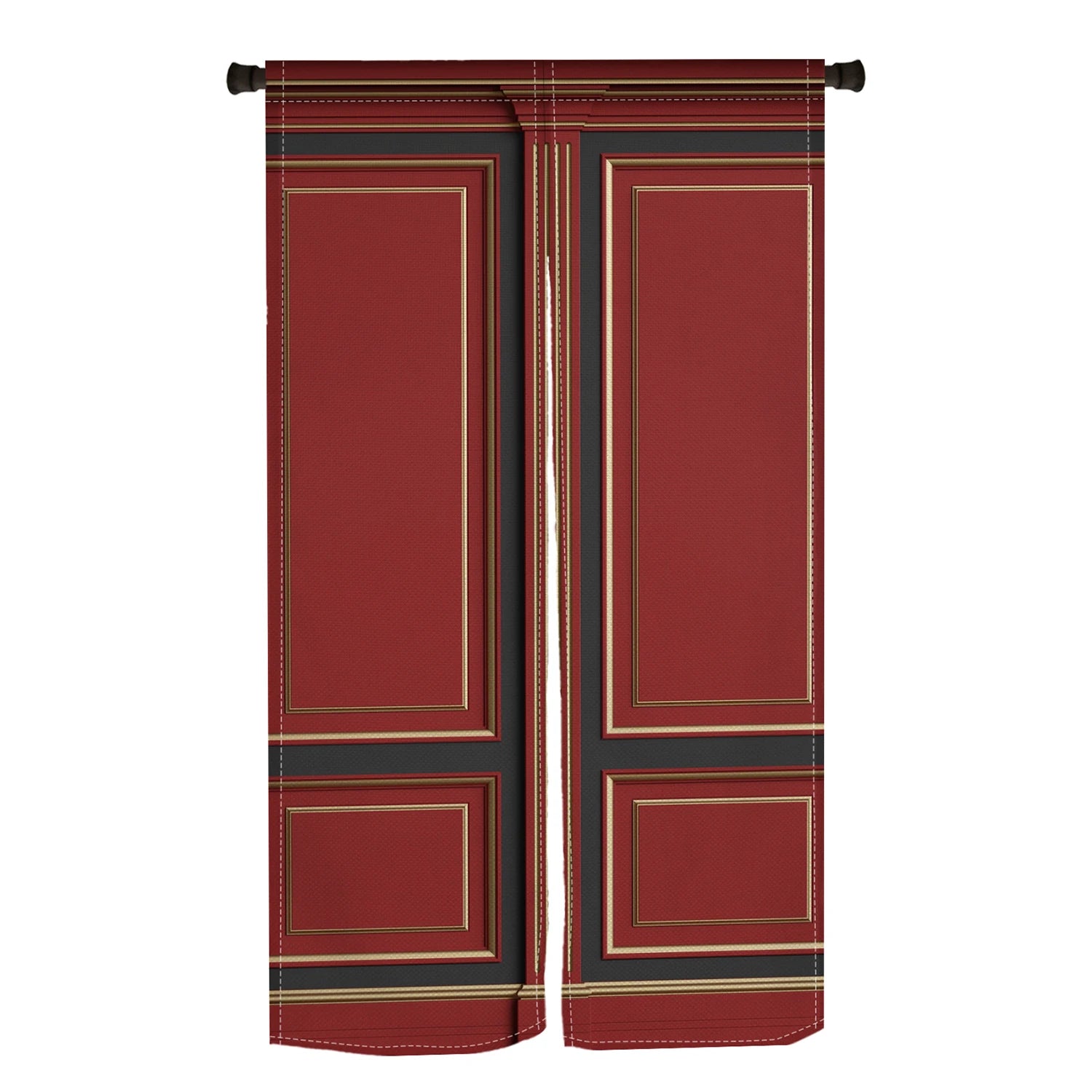 Retro Brick Noren Door Curtains Natural Stone Texture Vintage Red Linen Doorway Curtains Home Decor Room Divider Half-curtains