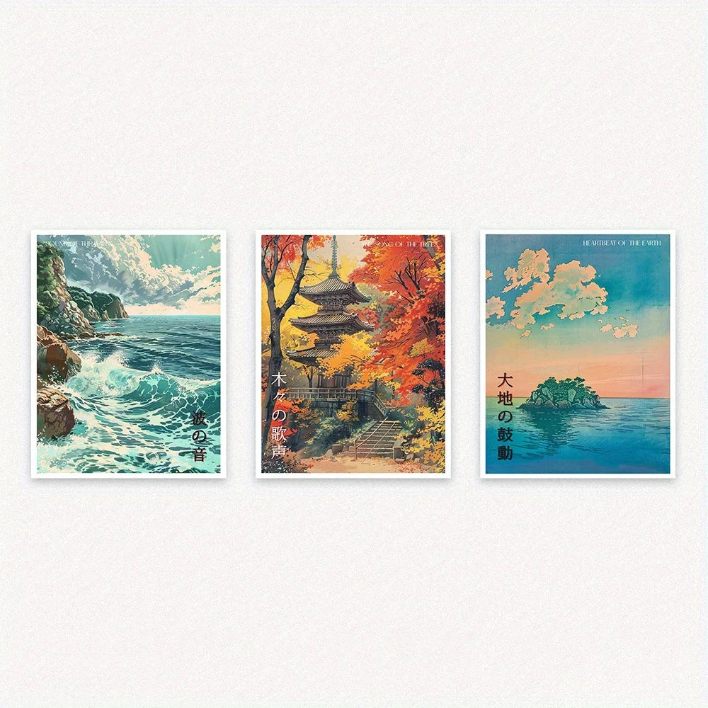 Japanese Landscape Poster Set