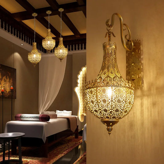 Moroccan Gold Wall Lamp
