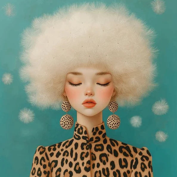 Mirjam Duizendstra's Artwork Surrealism Color Art Posters Prints Mysterious Aesthetic Woman Portrait Canvas Painting Home Decor