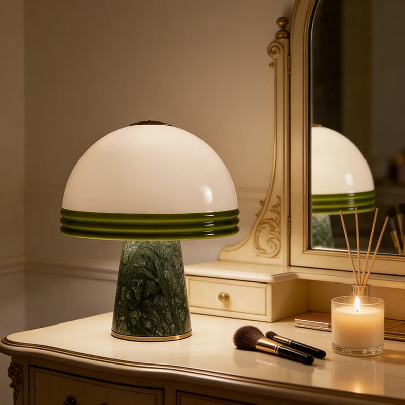 Green Marble LED Lamp