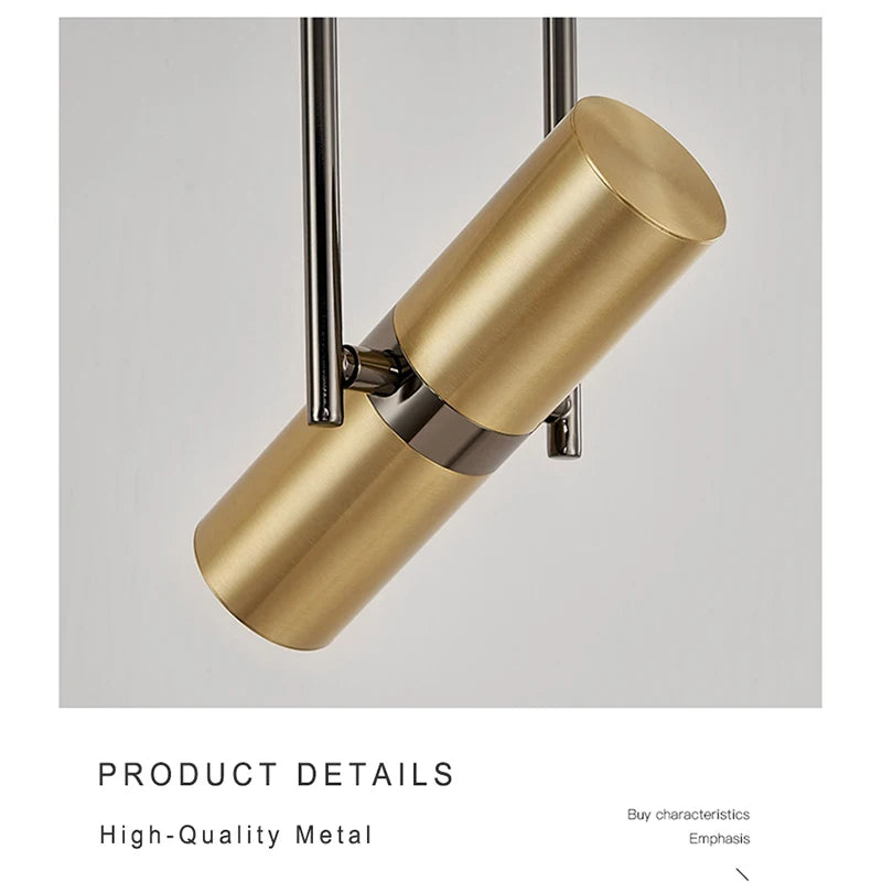 Rotating Gold Pendant Lamp