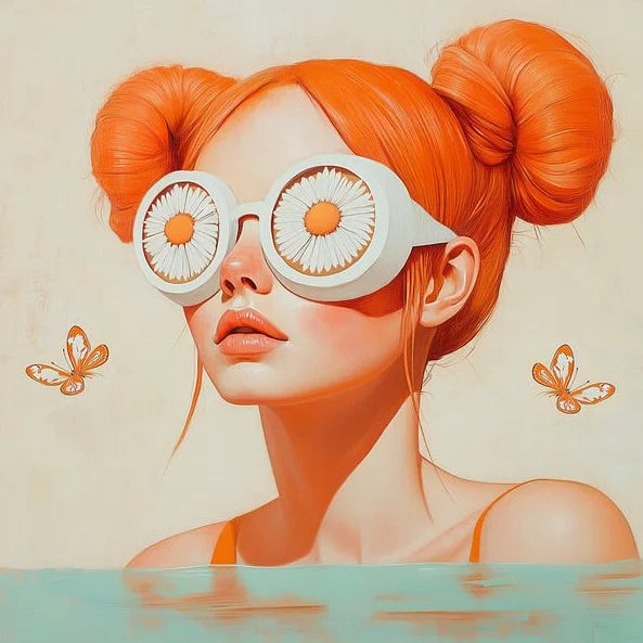 Mirjam Duizendstra's Artwork Surrealism Color Art Posters Prints Mysterious Aesthetic Woman Portrait Canvas Painting Home Decor