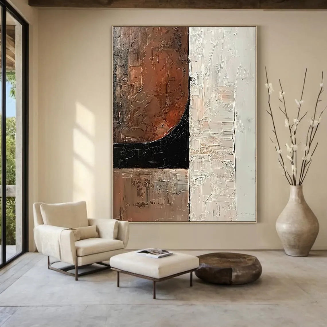 Textured Geometric Canvas Art