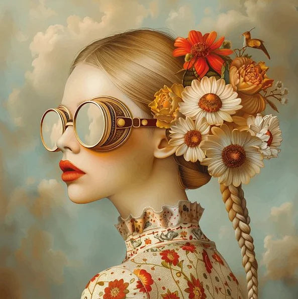 Mirjam Duizendstra's Artwork Surrealism Color Art Posters Prints Mysterious Aesthetic Woman Portrait Canvas Painting Home Decor