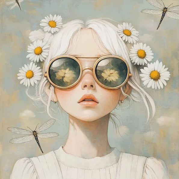 Mirjam Duizendstra's Artwork Surrealism Color Art Posters Prints Mysterious Aesthetic Woman Portrait Canvas Painting Home Decor