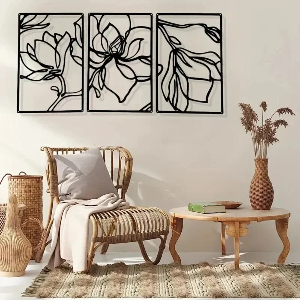 Floral Line Wall Sculpture