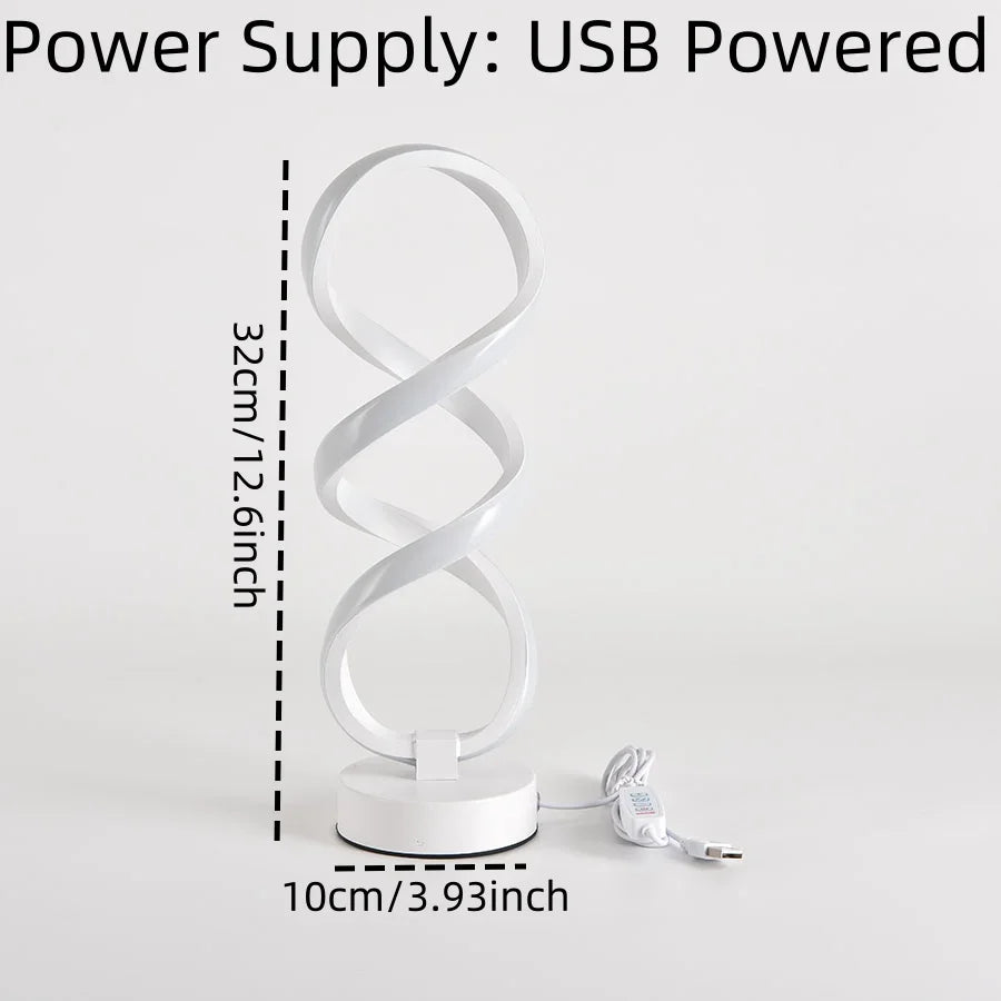 1PC Creative Modern Artistic Desk Lamp, Powered by USB - Three-color Lighting, Suitable for Various Occasions