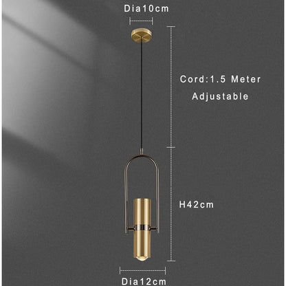 Rotating Gold Pendant Lamp