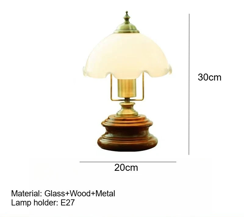French Glass Table Lamp