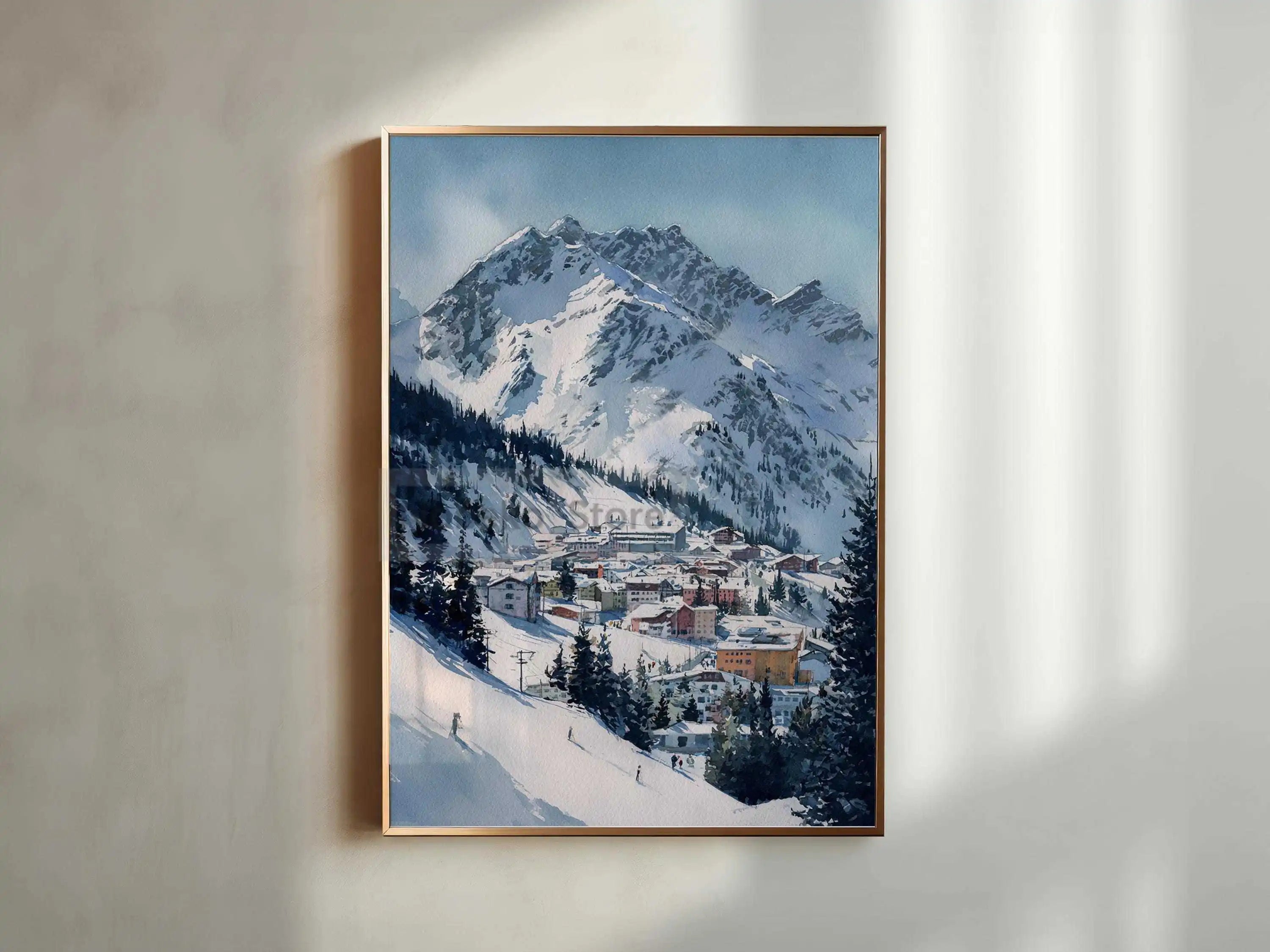 Austria Modern Watercolor Travel Poster Europe Landscape Prints Canvas Painting Wall Art Pictures Home Living Room Decoration