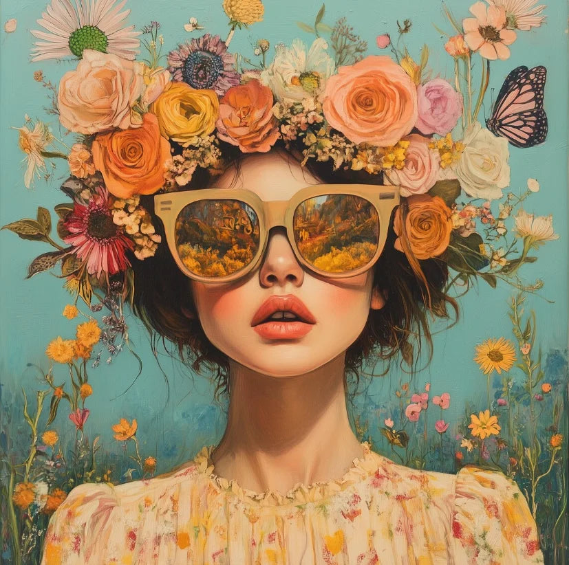 Mirjam Duizendstra's Artwork Surrealism Color Art Posters Prints Mysterious Aesthetic Woman Portrait Canvas Painting Home Decor