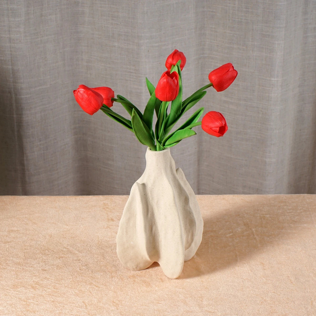CAPIRON Nordic Ceramic Vase Abstract Modern Centerpiece Decorative Home Living Room Tabletop Decoration Accessories Bathroom