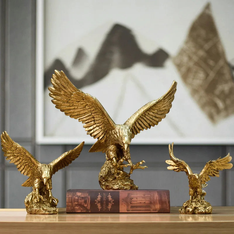 Golden Eagle Art Statue
