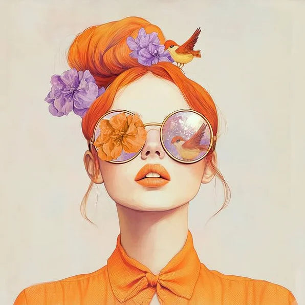 Mirjam Duizendstra's Artwork Surrealism Color Art Posters Prints Mysterious Aesthetic Woman Portrait Canvas Painting Home Decor