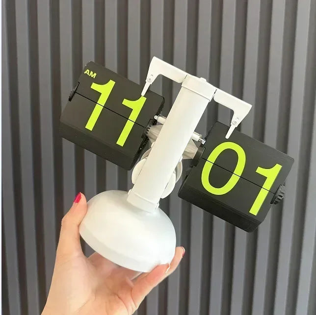 Flip Clock Vintage Desk Clocks Retro Flip Down Clocks-Battery Powered Internal Operated Flip Flop Watch Home & Office Décor 탁상시계