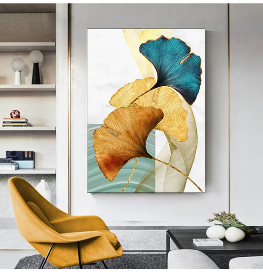 Abstract Plant Leaf Canvas